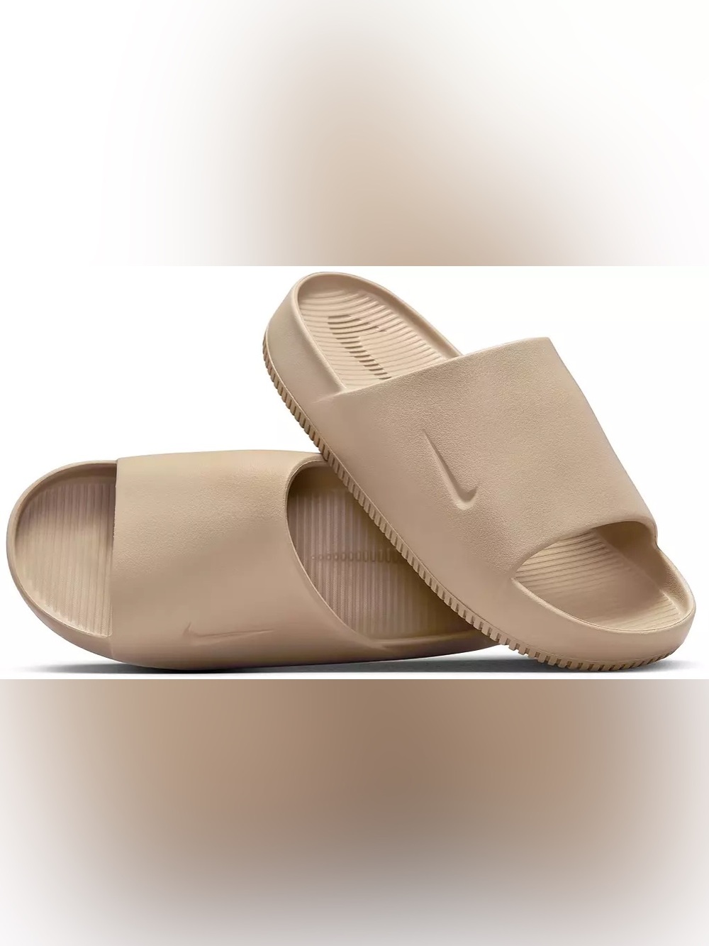 Nike mens Beige Slide Sandals - Minimal Slip-On Comfort